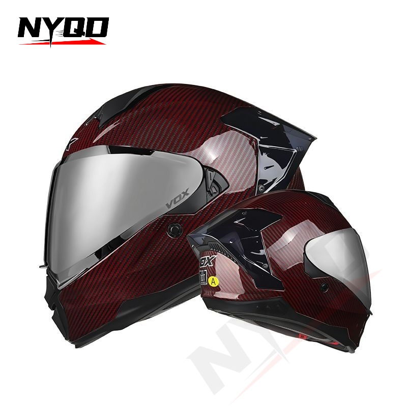 Capacete de Motocicleta em Fib - Dual Visor Motorcycle Racing Helmet avaliação e preço