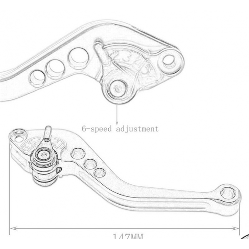 Alavanca de embreagem e freio, - Cnc Aluminum Adjustable Brake Clutch Levers avaliação e preço