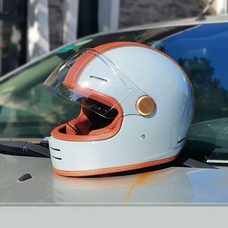 Capacete de motocicleta vintag - Vintage Open Face Retro Helmet avaliação e preço