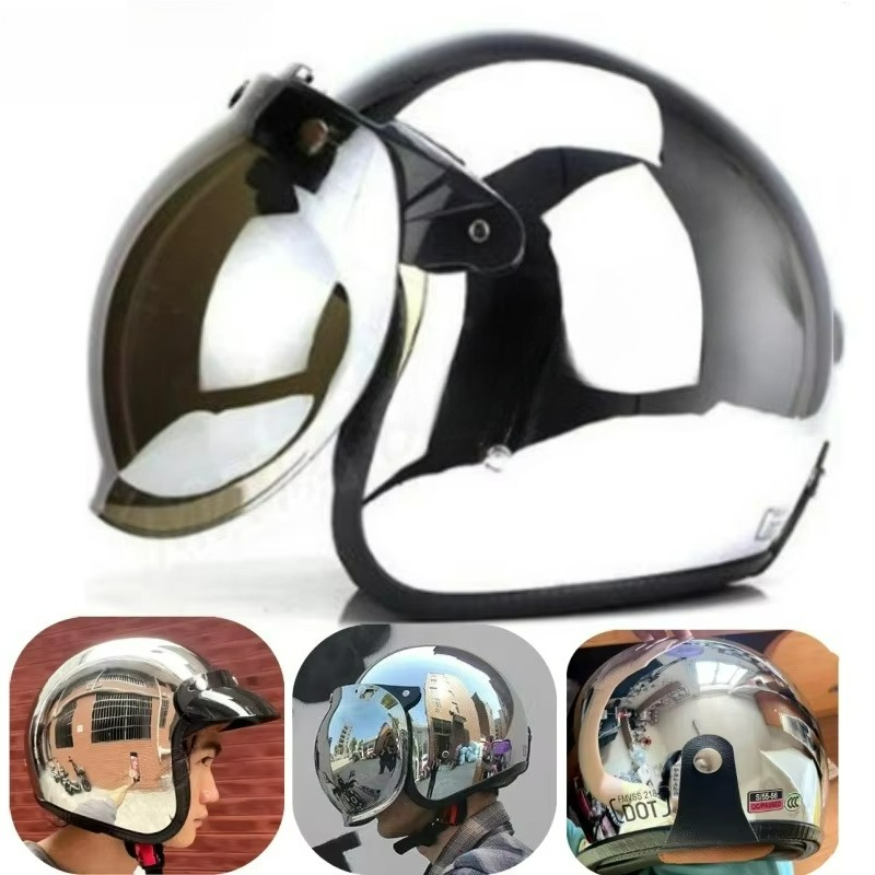 Capacete de Moto Retrô Aberto  - Vintage Open Face Retro Helmet avaliação e preço