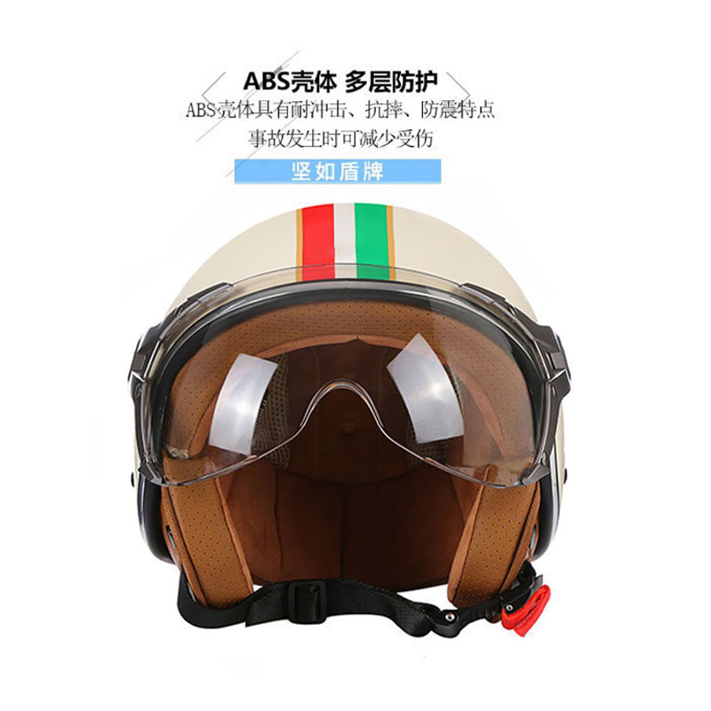 Capacetes de Moto Abertos 3/4  - Vintage Open Face Retro Helmet avaliação e preço