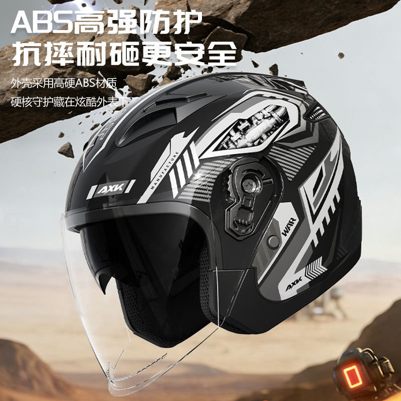 Capacetes Retro de Motocicleta - Dual Visor Motorcycle Racing Helmet avaliação e preço