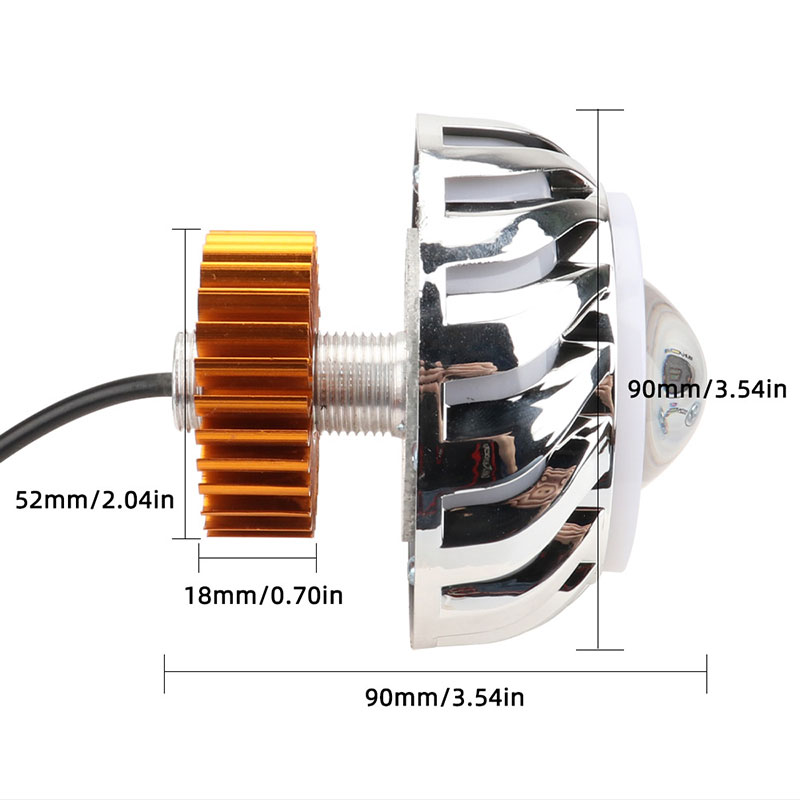 Dual LED Angel Devil Eyes Faro - Universal Motorcycle Led Headlight Projector avaliação e preço