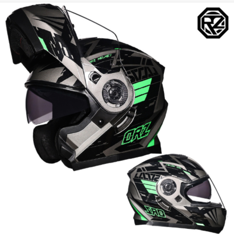 Orz rosto cheio dupla viseira  - Modular Flip Up Motorcycle Helmet Dot Approved avaliação e preço