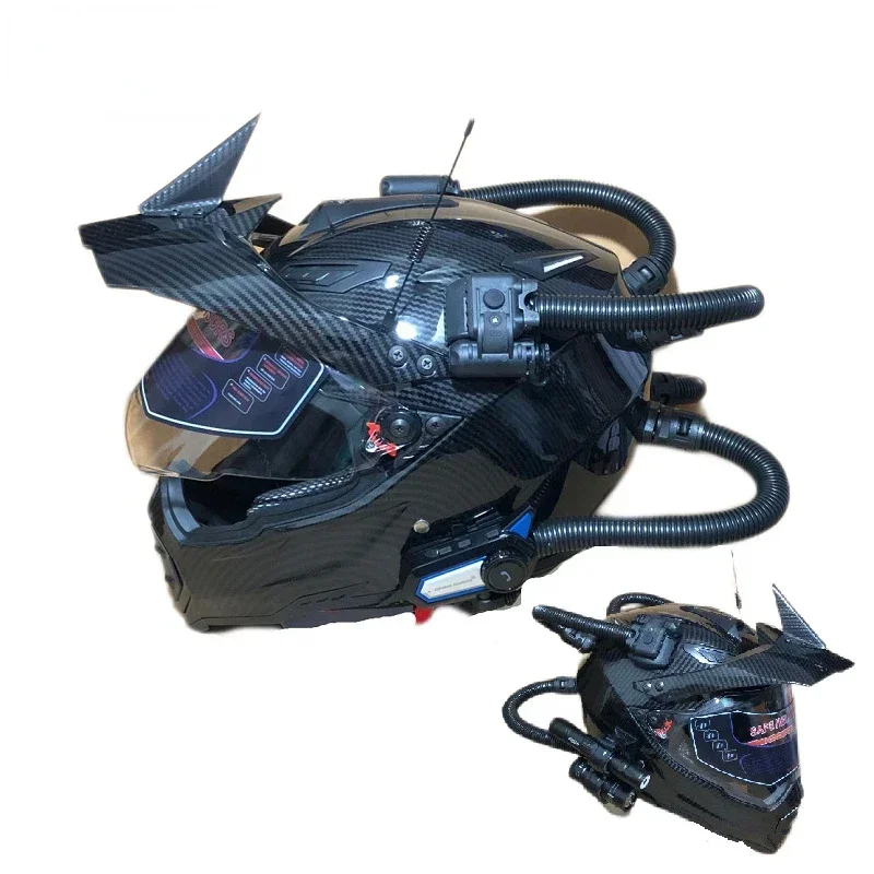 Capacete retrô para motociclet - Full Face Motorcycle Helmet With Bluetooth avaliação e preço