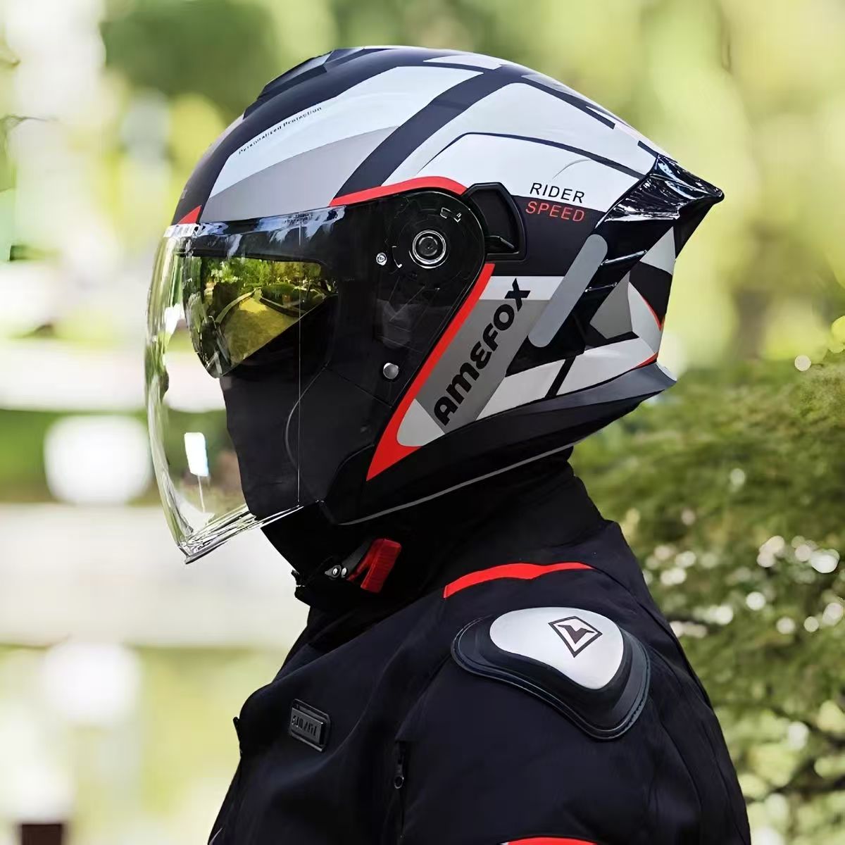 Capacete Aberto com Viseira Du - Motorcycle Helmet Inner Sun Visor Lens avaliação e preço