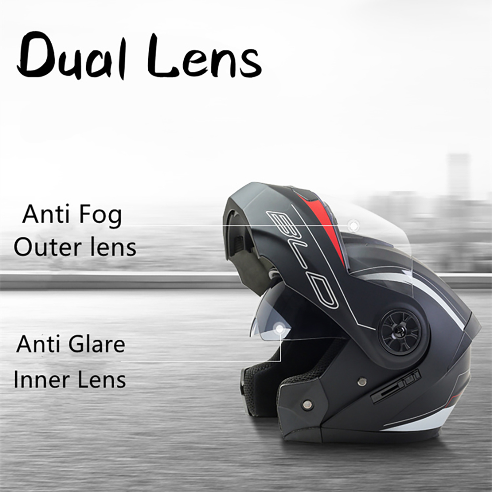 Personalizado rosto cheio casc - Modular Flip Up Motorcycle Helmet Dot Approved avaliação e preço