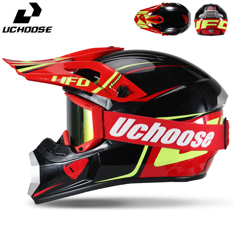 Conjunto de Capacete de Motocr - Off Road Motocross Helmet Goggles Set avaliação e preço